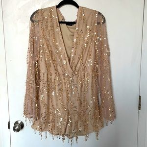 Pretty Little Thing sequin jumpsuit